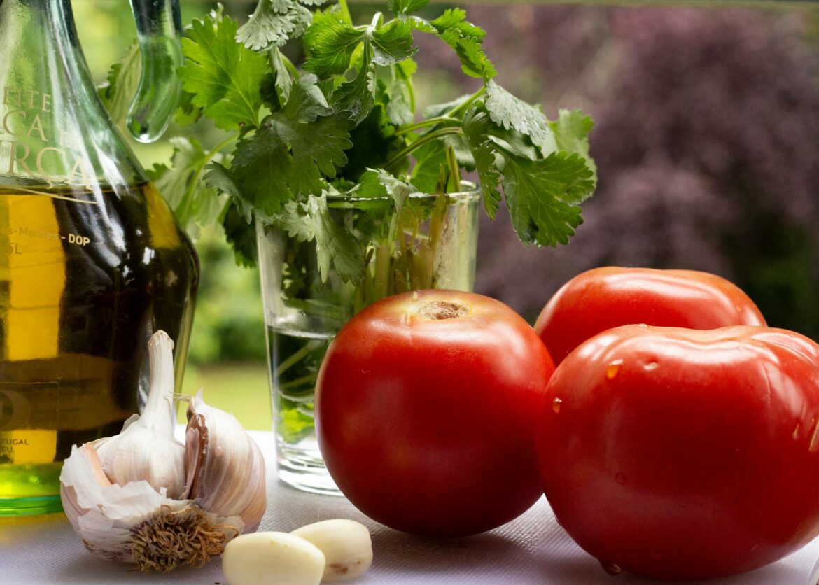 ingrédients pour une salade végétarienne